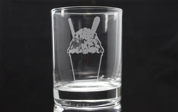 Snoball Whiskey Glass | 13.5 ounce | Laser Engraved | Permanently Etched | Heavy Bottom | New Orleans Style