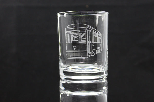 New Orleans Streetcar  - Personalized Laser Engraved Whiskey Glass - Custom Name - Unique Barware Gift