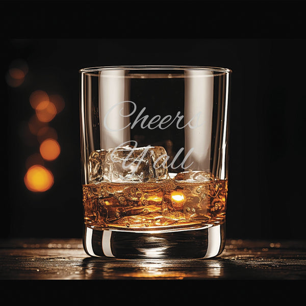Cheers Y'all   - Personalized Laser Engraved Whiskey Glass - Custom Name - Unique Barware Gift