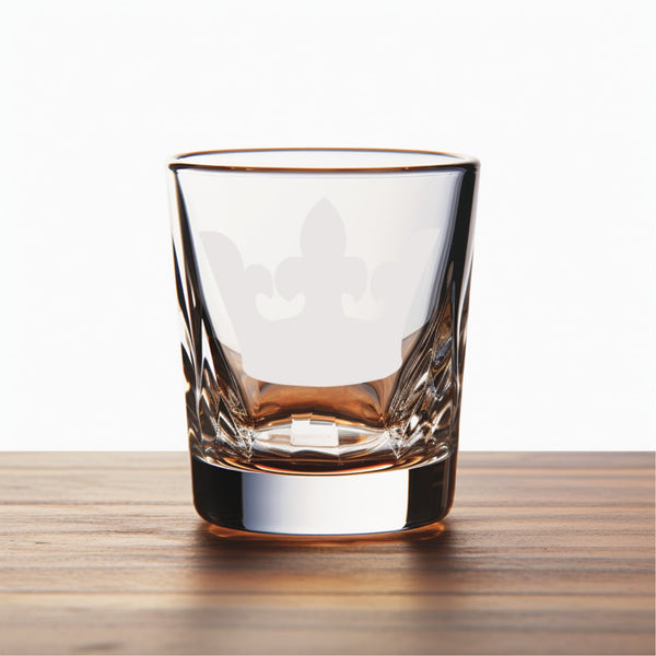 Crown #2 Unique Laser Engraved Shot Glass - Stylish Barware Gift with Intricate Designs