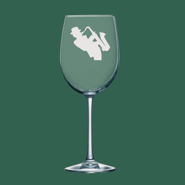 Sax | Unique Laser Etched Wine Glass Stemware: Add a Touch of Style to Your Barware Collection