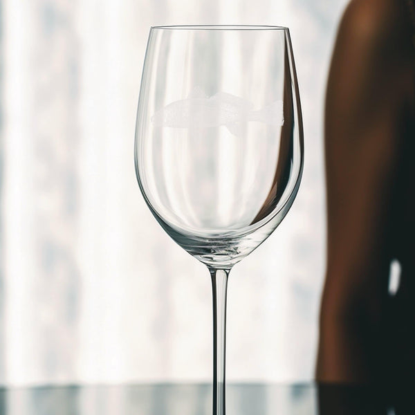 Redfish | Unique Laser Etched Wine Glass Stemware: Add a Touch of Style to Your Barware Collection