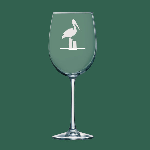 Pelican | Unique Laser Etched Wine Glass Stemware: Add a Touch of Style to Your Barware Collection