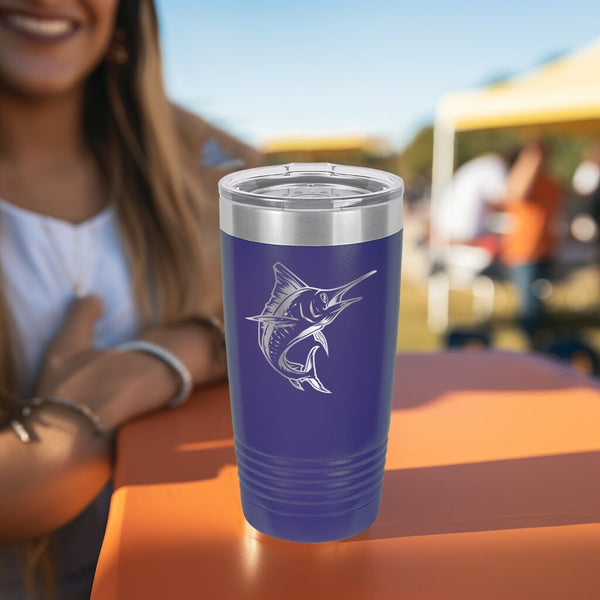 Marlin | Stay Hydrated on the Go with a Double Insulated Travel Tumbler in Various Trendy Colors