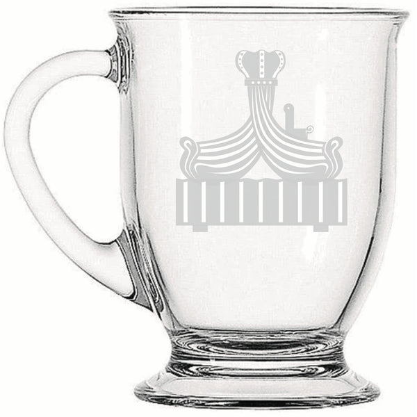 Royalty Float | Rustic Charm meets Modern Style - Laser Etched Footed Cafe Mug for Cozy Morning Brews