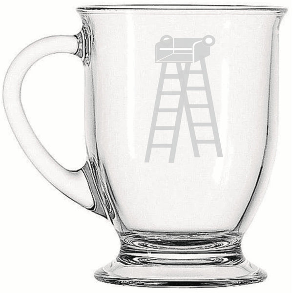 Mardi Gras Ladder  | Rustic Charm meets Modern Style - Laser Etched Footed Cafe Mug for Cozy Morning Brews