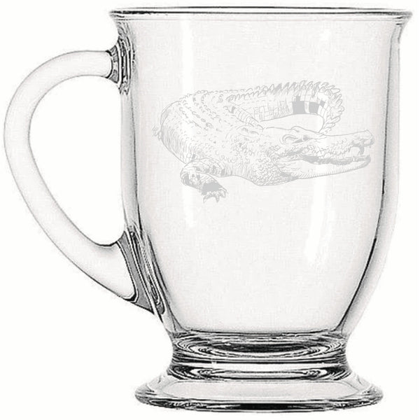 Gator   | Rustic Charm meets Modern Style - Laser Etched Footed Cafe Mug for Cozy Morning Brews