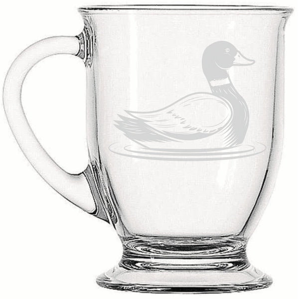 Duck Wade  | Rustic Charm meets Modern Style - Laser Etched Footed Cafe Mug for Cozy Morning Brews