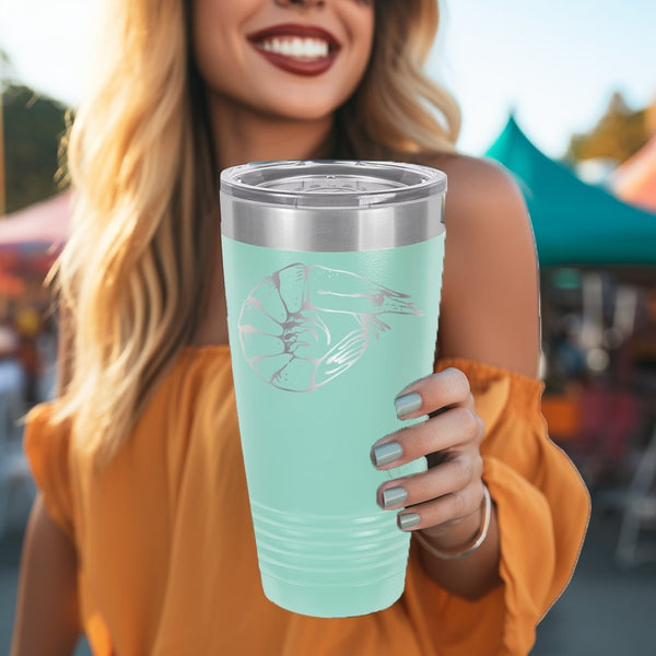 Shrimp | Stay Hydrated on the Go with a Double Insulated Travel Tumbler in Various Trendy Colors