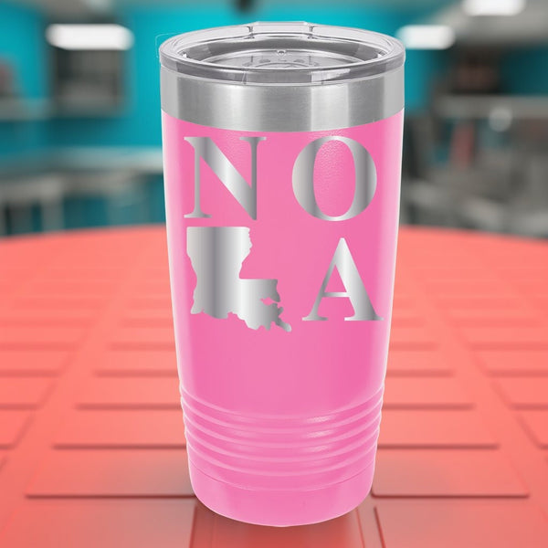 NOLA State | Stay Hydrated on the Go with a Double Insulated Travel Tumbler in Various Trendy Colors